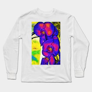 Bold Blue Orchid Long Sleeve T-Shirt